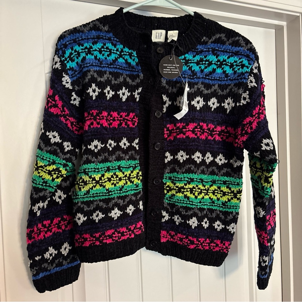 GAP girls size Large hand knit cardigan NWT
